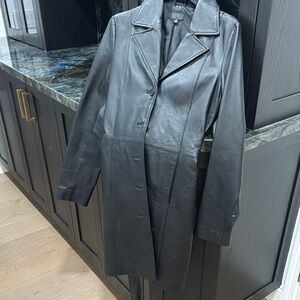 Heart Moon Star Black Leather Jacket